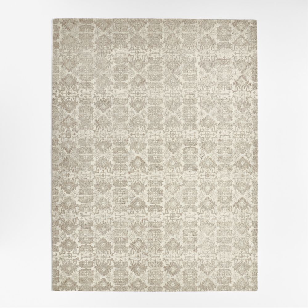 Alvarez Wool Hand-Tufted Ivory Area Rug