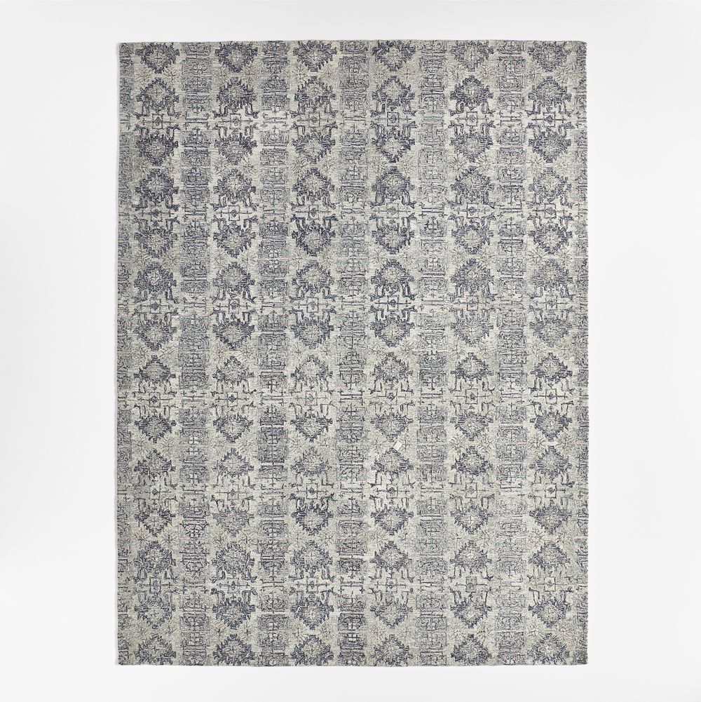 Alvarez Wool Hand-Tufted Mineral Blue Area Rug