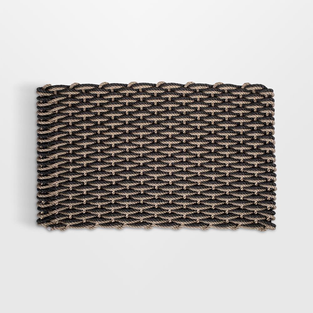 The Rope Co. Sand and Charcoal Indoor/Outdoor Handwoven Doormat