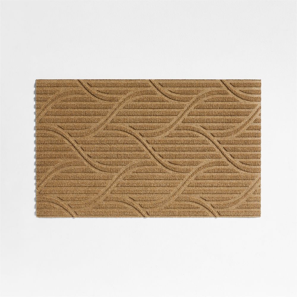 Thirsty Flow Wheat Brown Indoor/Outdoor Doormat 21.5"x35"
