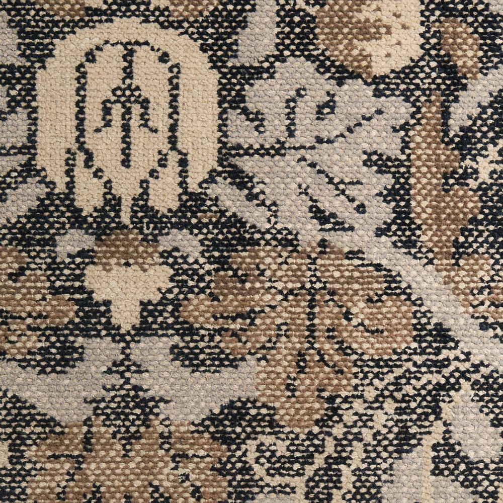 Ennis Performance Traditional Handknotted Deep Brown Rug Swatch 12"x18"