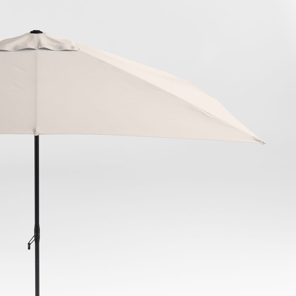 10' Rectangle Sunbrella Canvas Canvas Outdoor Patio Umbrella with Frame