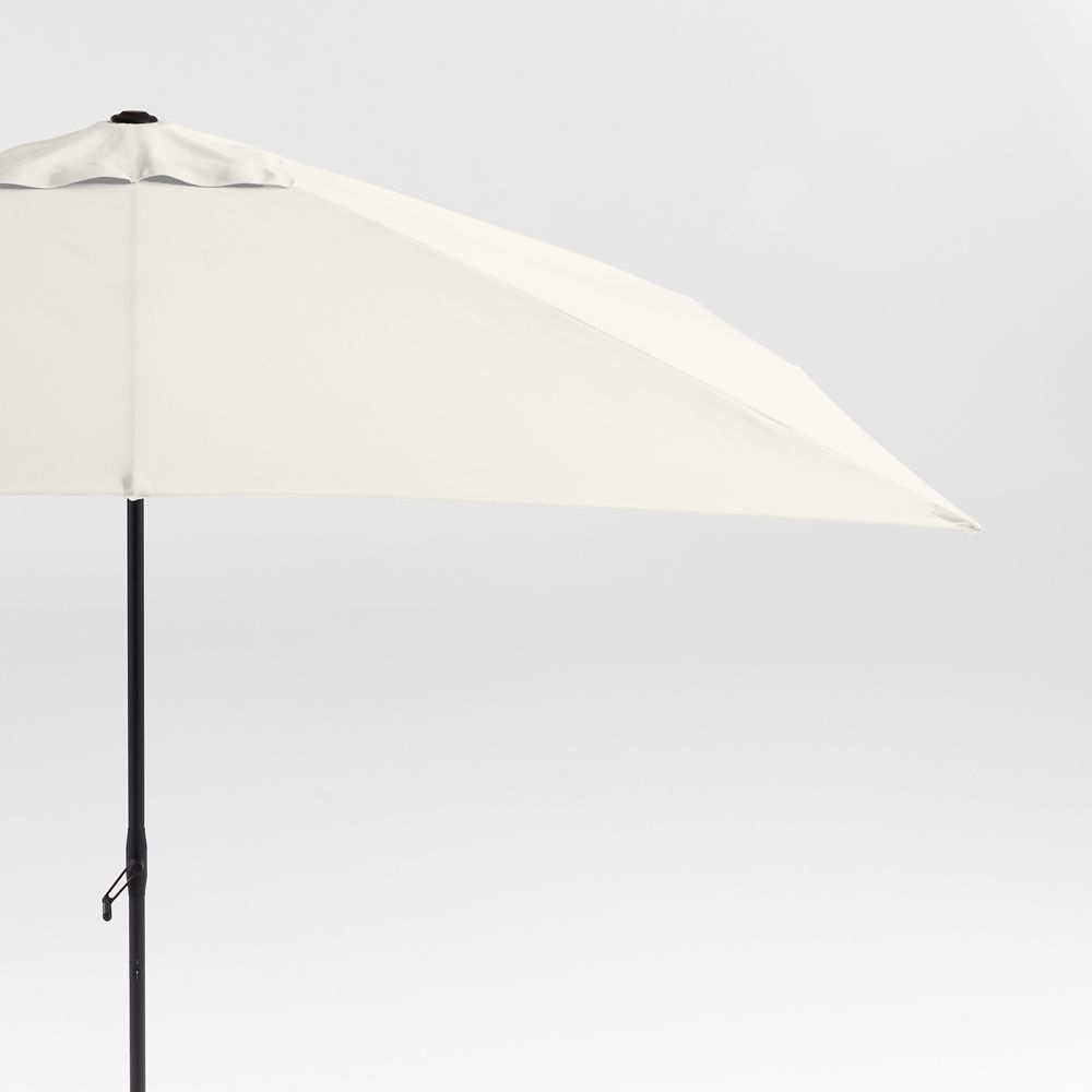 10' Rectangle Sunbrella Canvas Natural Outdoor Patio Umbrella with Frame