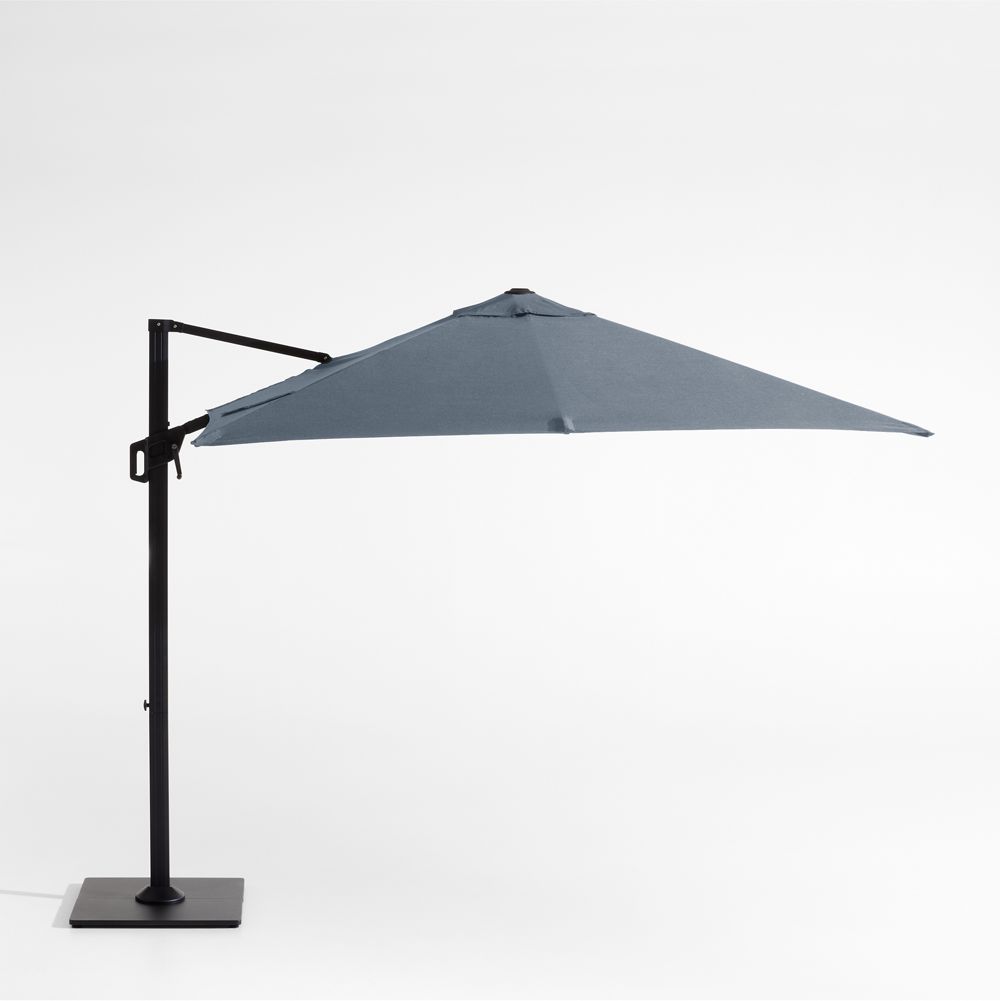 9' Square Sunbrella Cast Harbor Cantilever Outdoor Patio Umbrella with Frame
