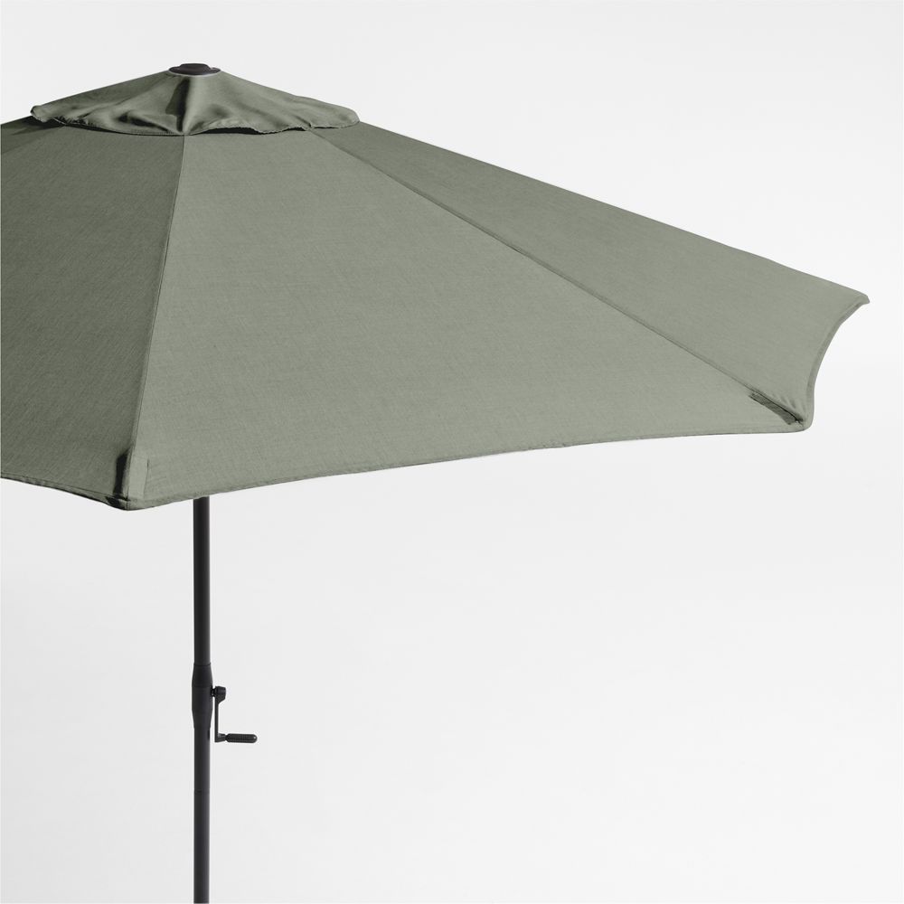10' Round Sunbrella Cast Sage Outdoor Patio Umbrella with Frame