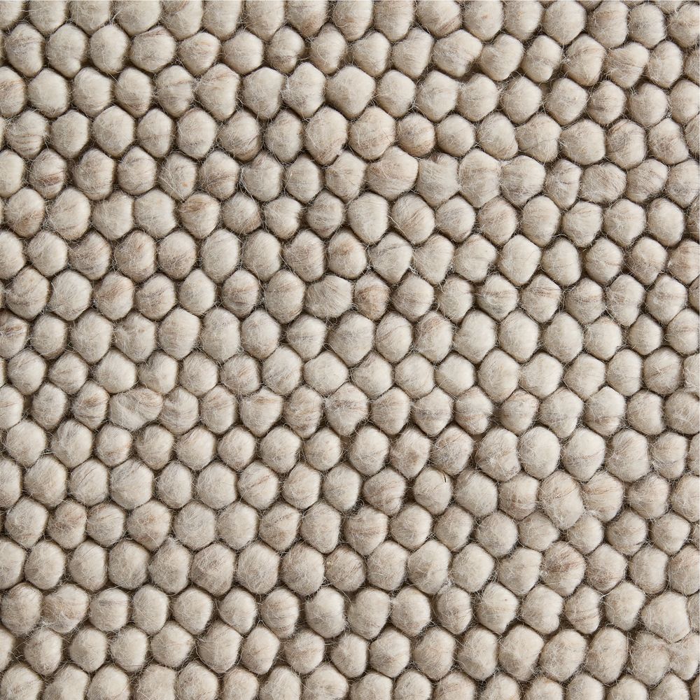 Orly Wool Blend Handwoven Ivory Rug Swatch 12"x18"