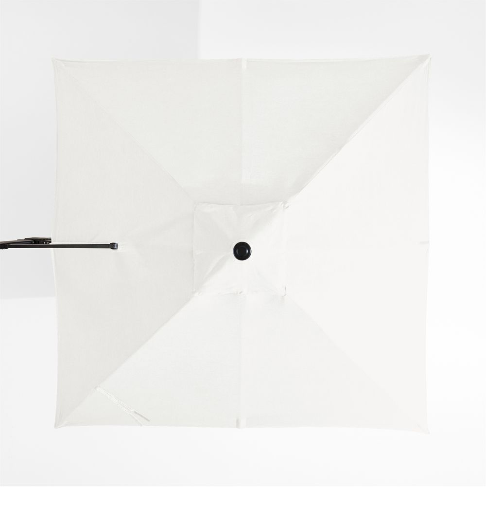 9' Square Sunbrella Canvas White Outdoor Cantilever Patio Umbrella Cover
