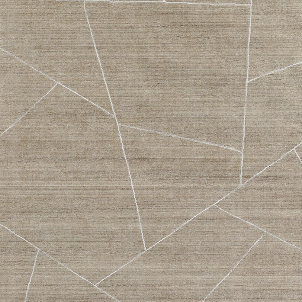 Teramo Performance Handwoven Abstract Taupe Rug Swatch 12"x18"