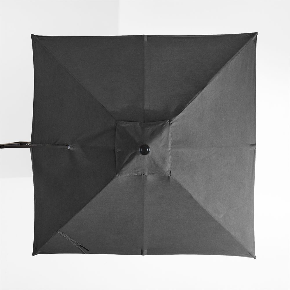 9' Square Sunbrella Cast Charcoal Grey Outdoor Cantilever Patio Umbrella Cover