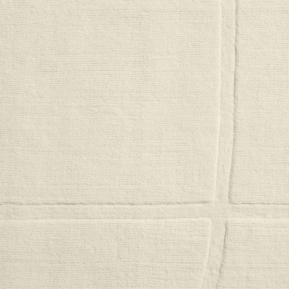 Modena Premium Wool Handwoven Ivory Rug Swatch 12"x18"