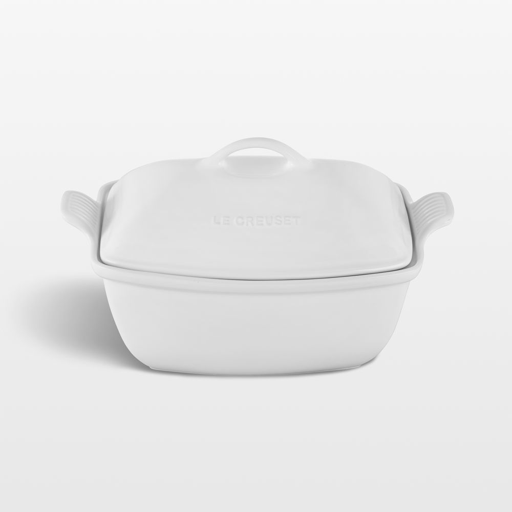Le Creuset Heritage 4.5-Qt. White Deep Covered Baker