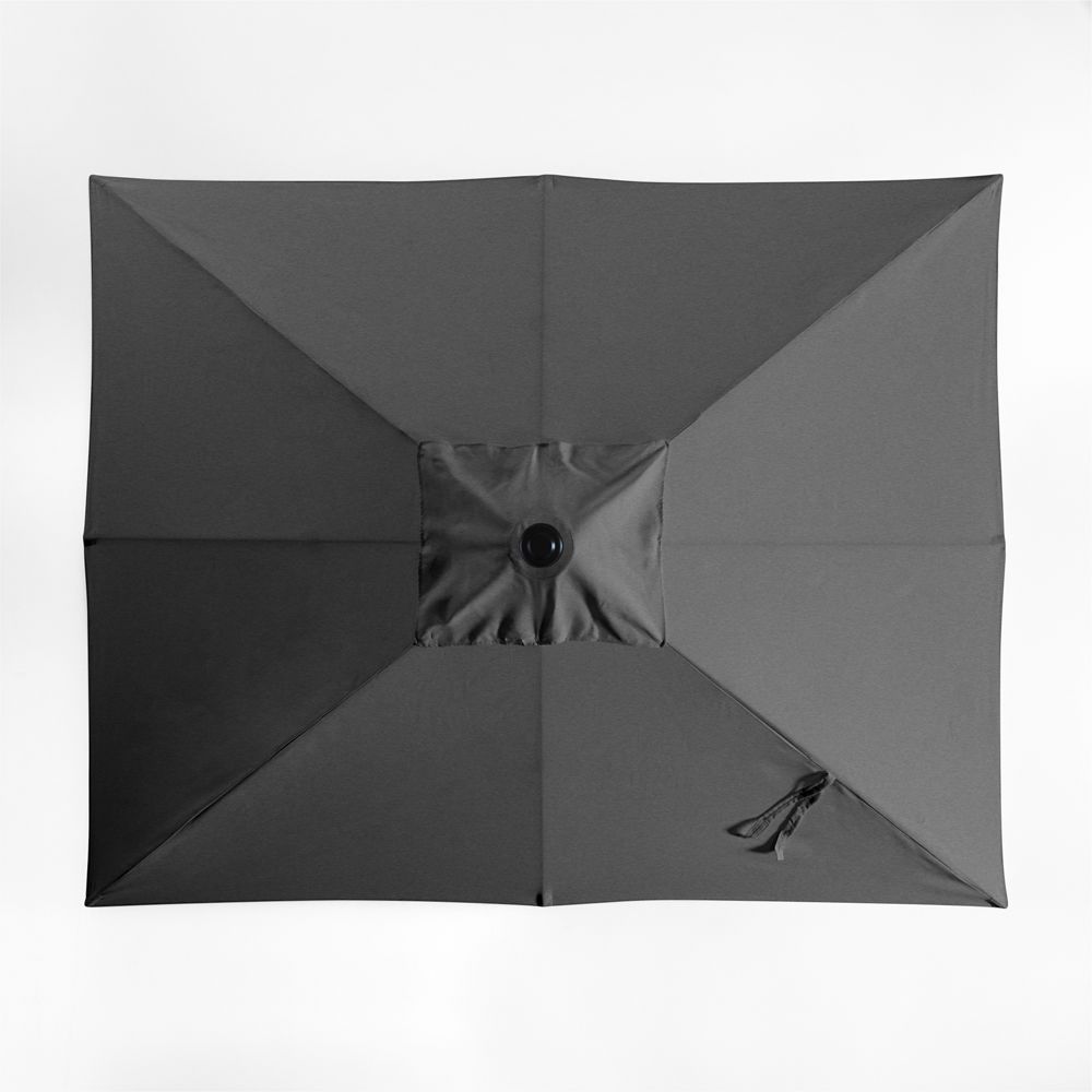 10' Rectangle Cast Charcoal Grey Sunbrella Outdoor Patio Umbrella Cover