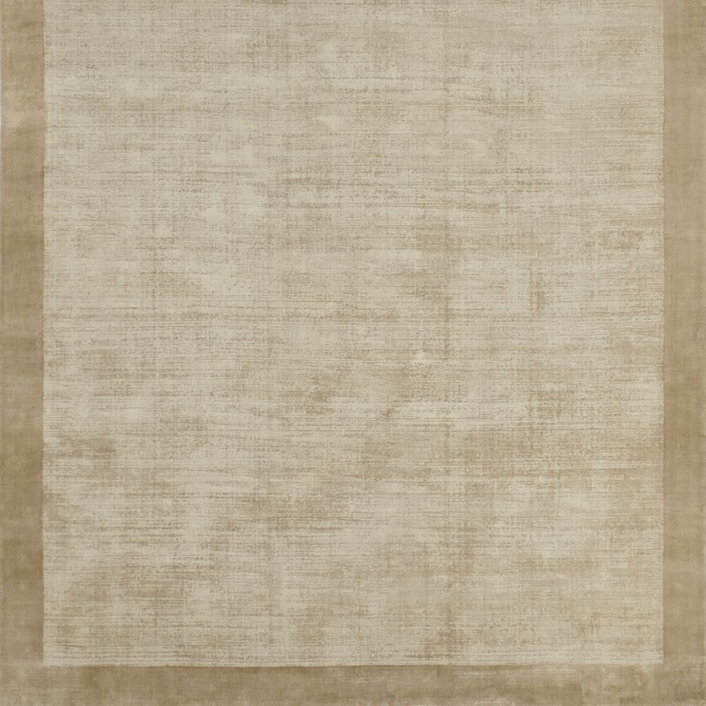 Laval Border Viscose Handwoven Taupe Rug 12"x18" Swatch
