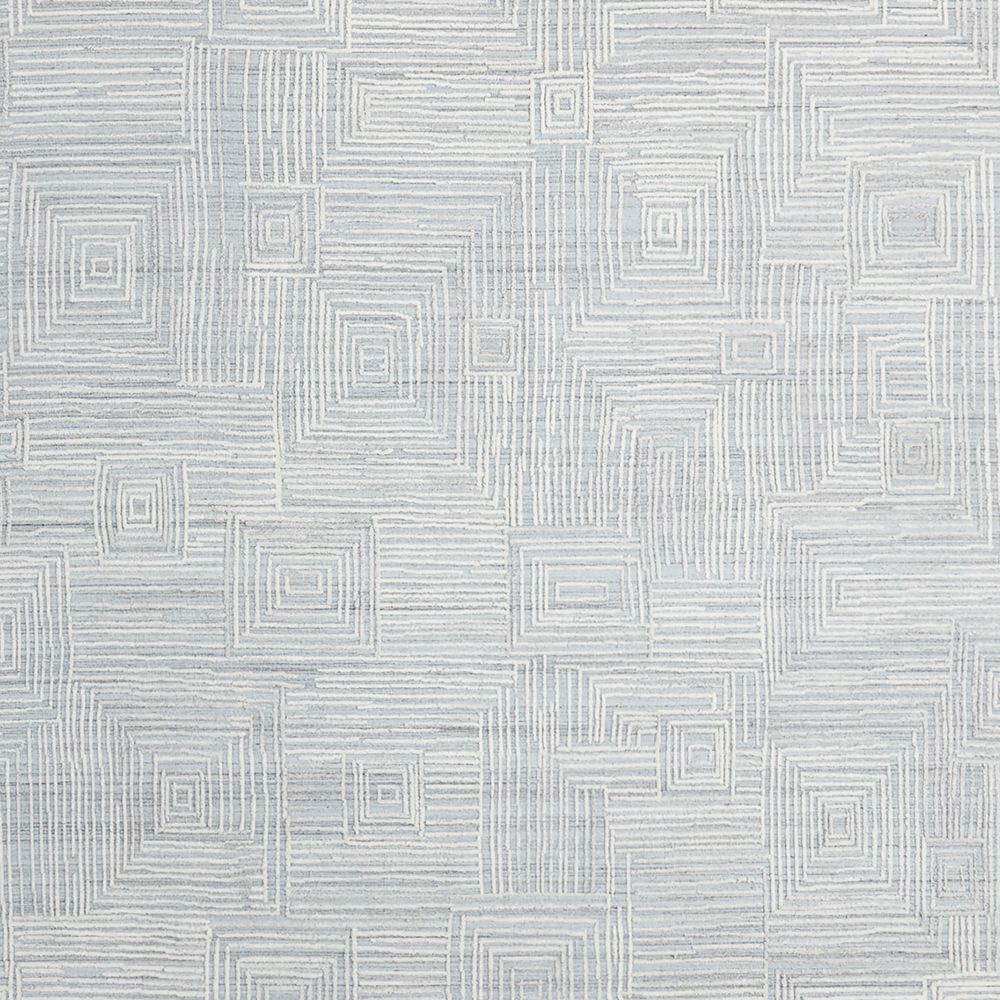 Milos Wool and Viscose Handwoven Blue Rug Swatch 12"x18"
