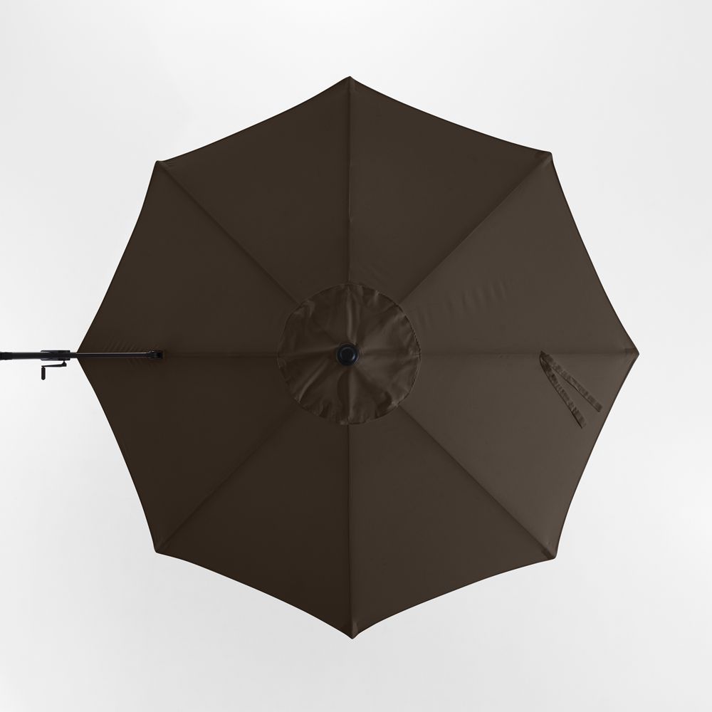 10' Round Sunbrella Canvas Java Outdoor Cantilever Patio Umbrella Cover