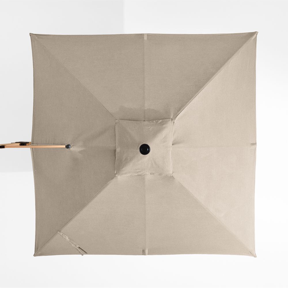 9' Square Sunbrella Canvas Flax Outdoor Cantilever Patio Umbrella Cover
