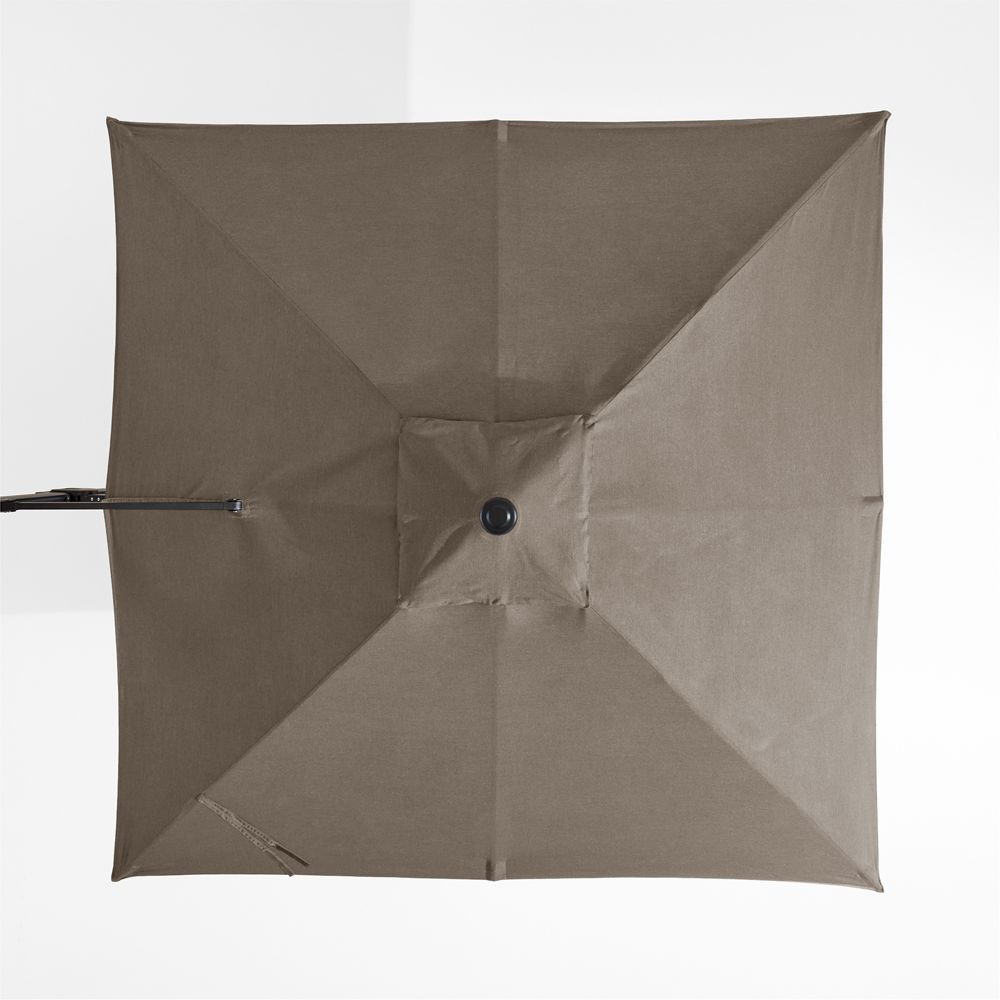 9' Square Sunbrella Cast Shale Outdoor Cantilever Patio Umbrella Cover