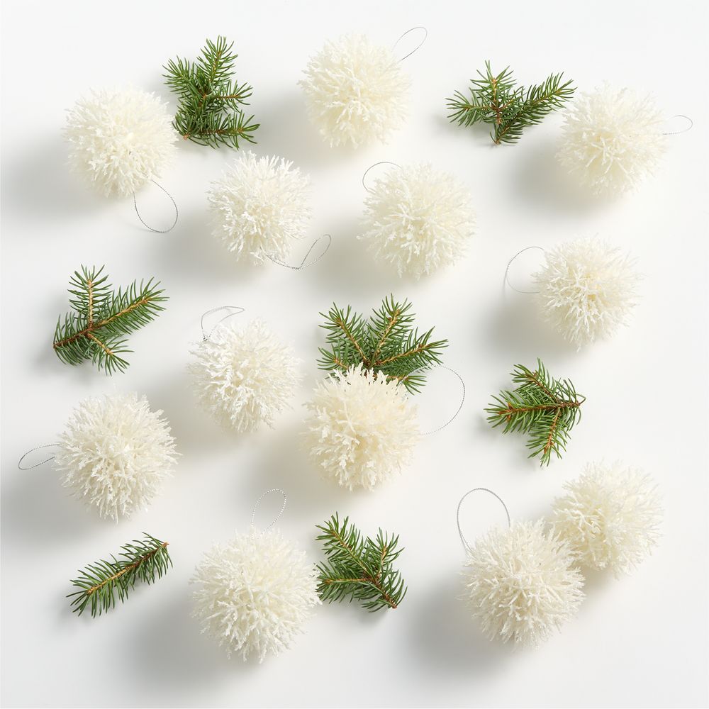 White Coral Cluster Christmas Tree Ornaments