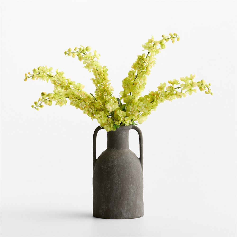 Faux Yellow Delphinium Stem 43"