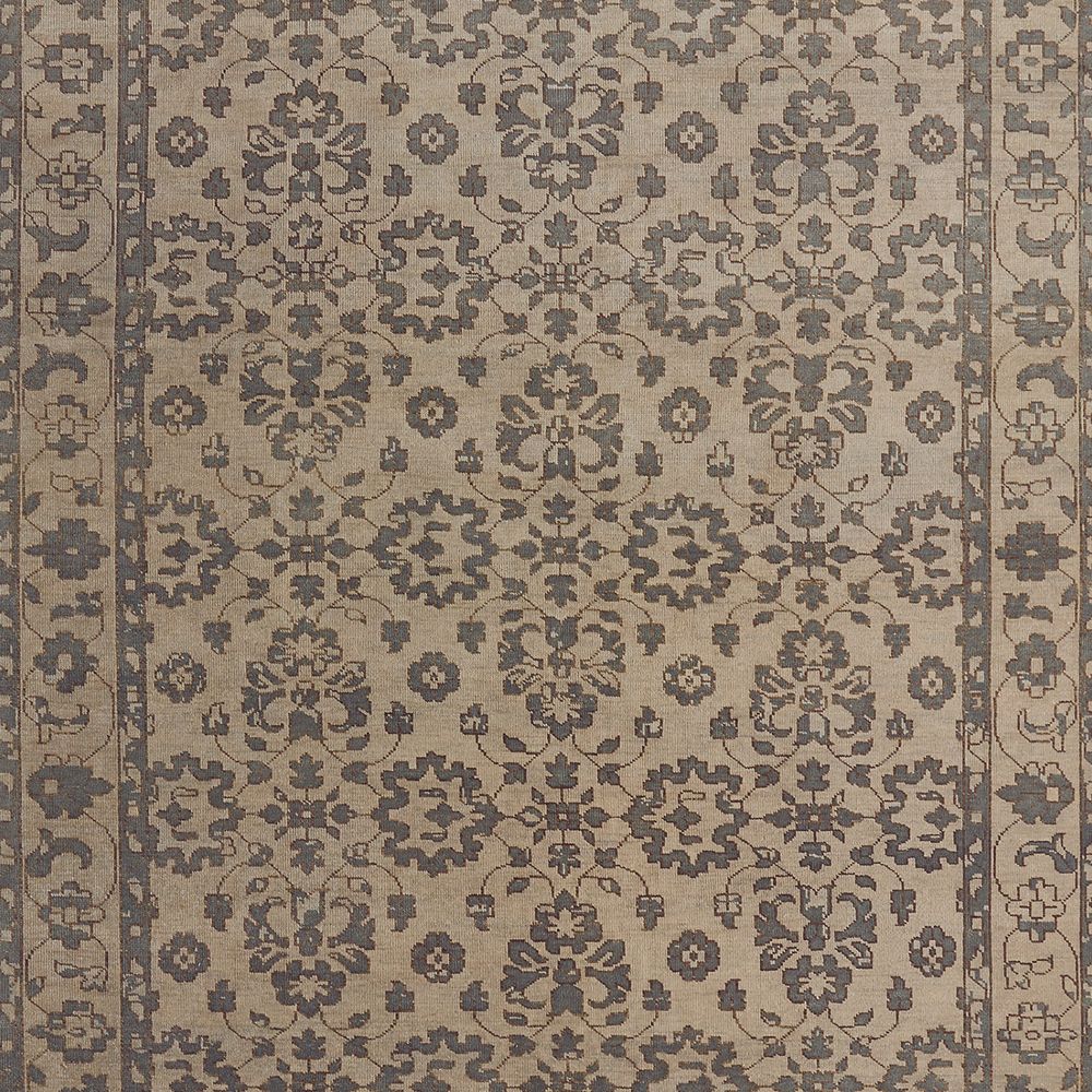 Cassis Wool Blue Handknotted Rug Swatch 12"x18"
