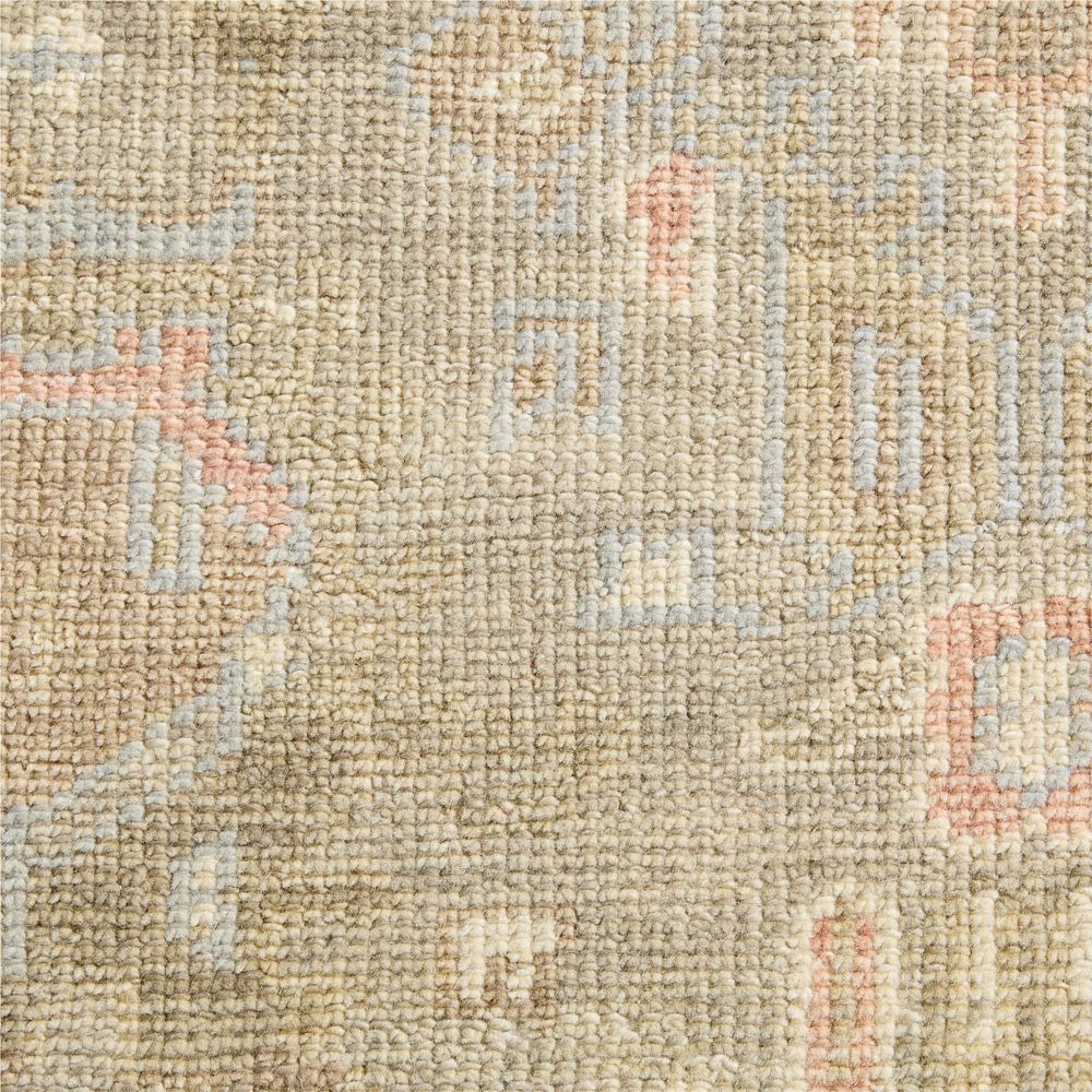 Maldives Premium Wool Traditional Hand-Knotted Garden Multicolor Rug Swatch 12"x18"