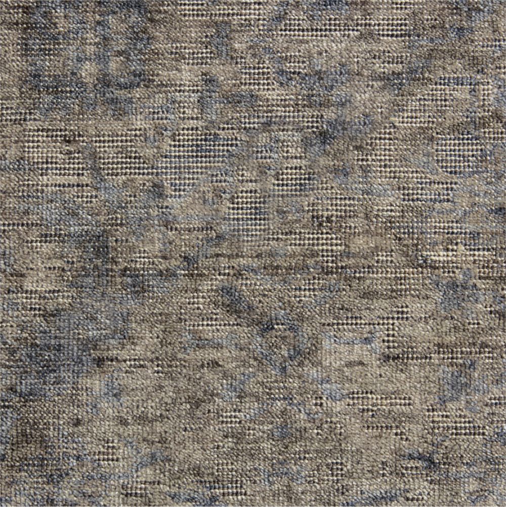 Cairo Wool Blend Traditional Handwoven Navy Rug Swatch 12"x18"