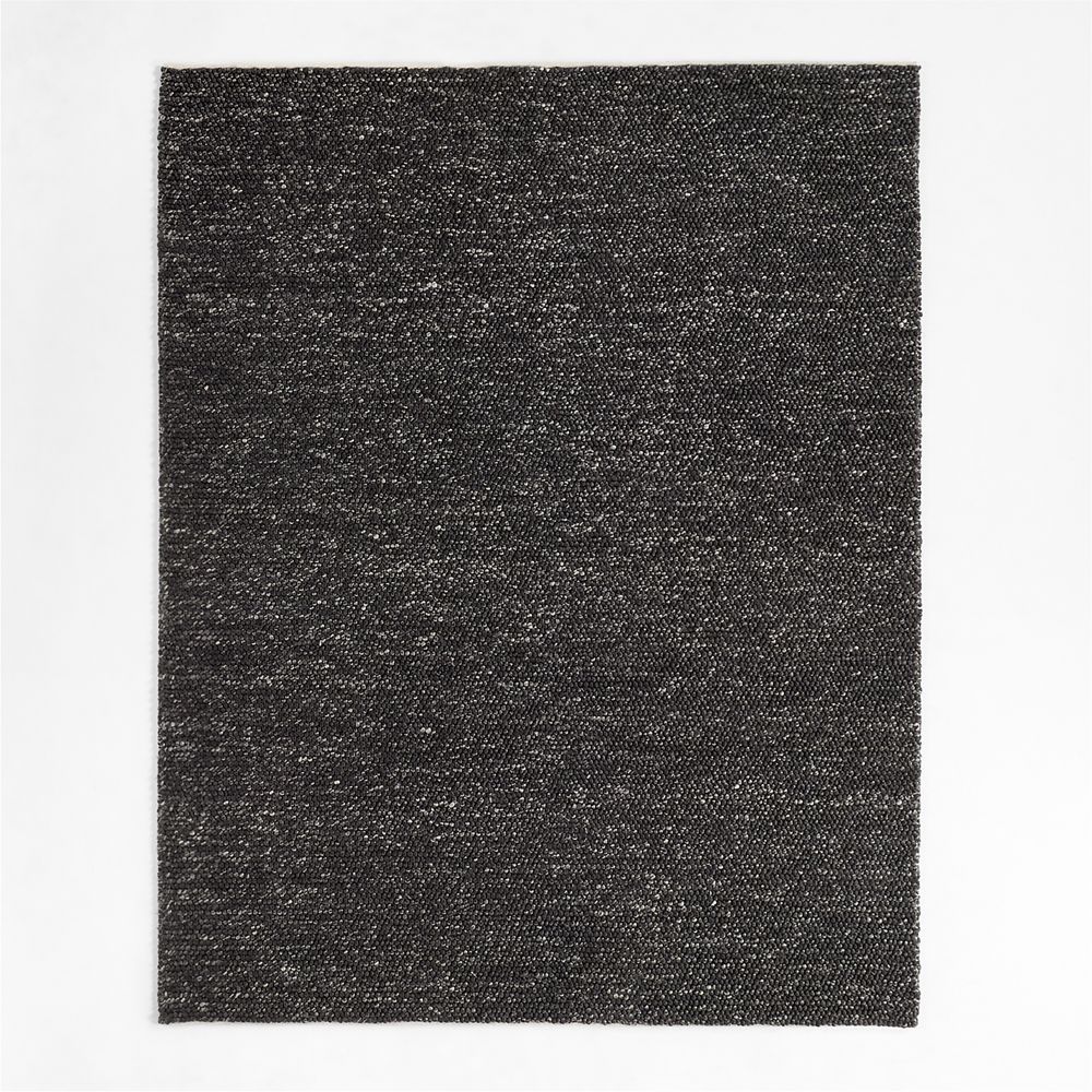 Orly Wool Blend Handwoven Black Runner Rug 2'10"x9'