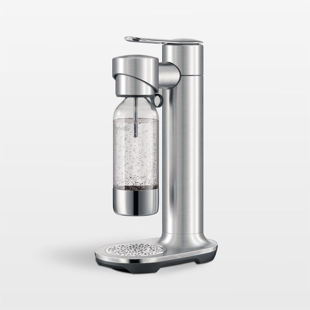 Breville InFizz Aqua Sparkling Water Maker with CO2 Canister in Stainless Steel