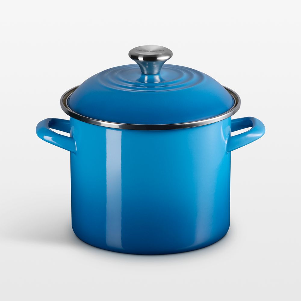 Le Creuset 6-Qt. Marseille Enameled Stockpot with Stainless Steel Knob