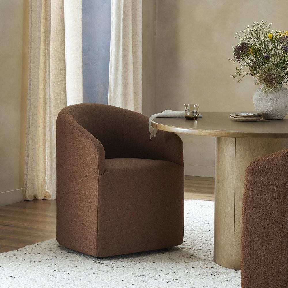 Alternative view of Beau Rust Upholstered Dining Chair