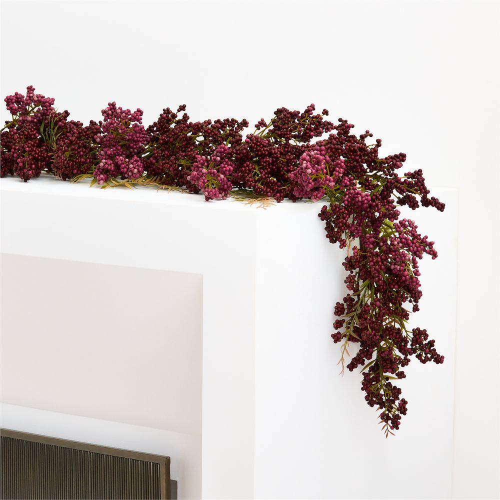 Faux Burgundy Chili Berry Garland 72"