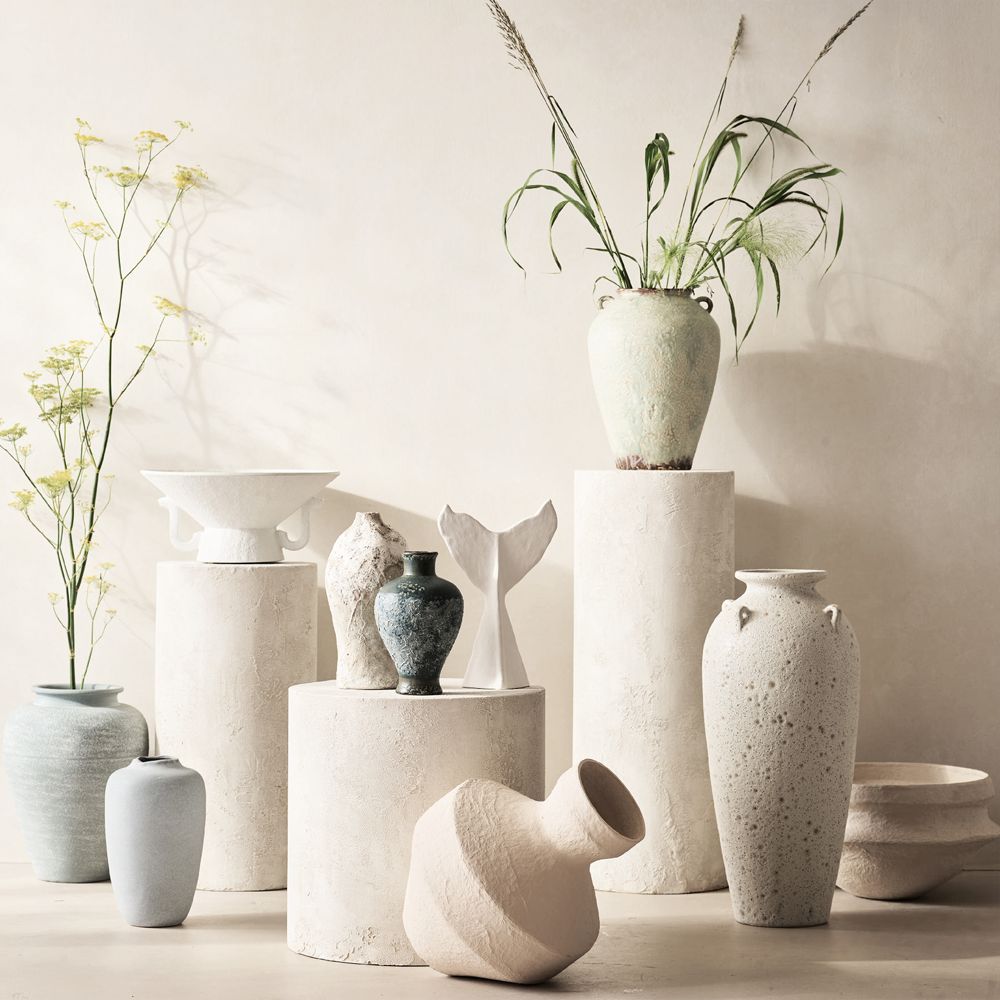 Alternative view of Marla White Paper Mache Vases