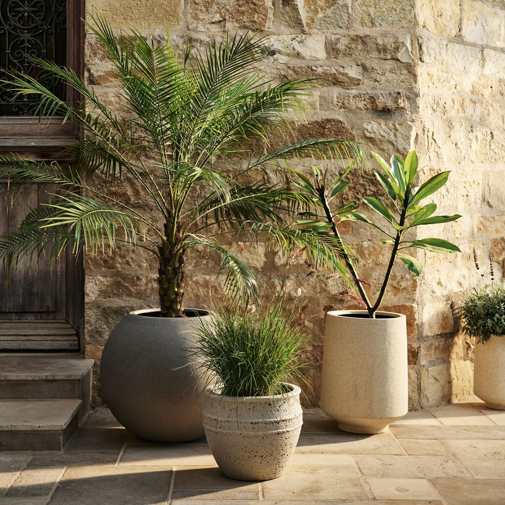 Alternative view of Havana White Footed Indoor/Outdoor Planters