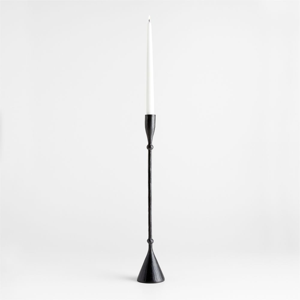 Ferric Black Metal Taper Candle Holders