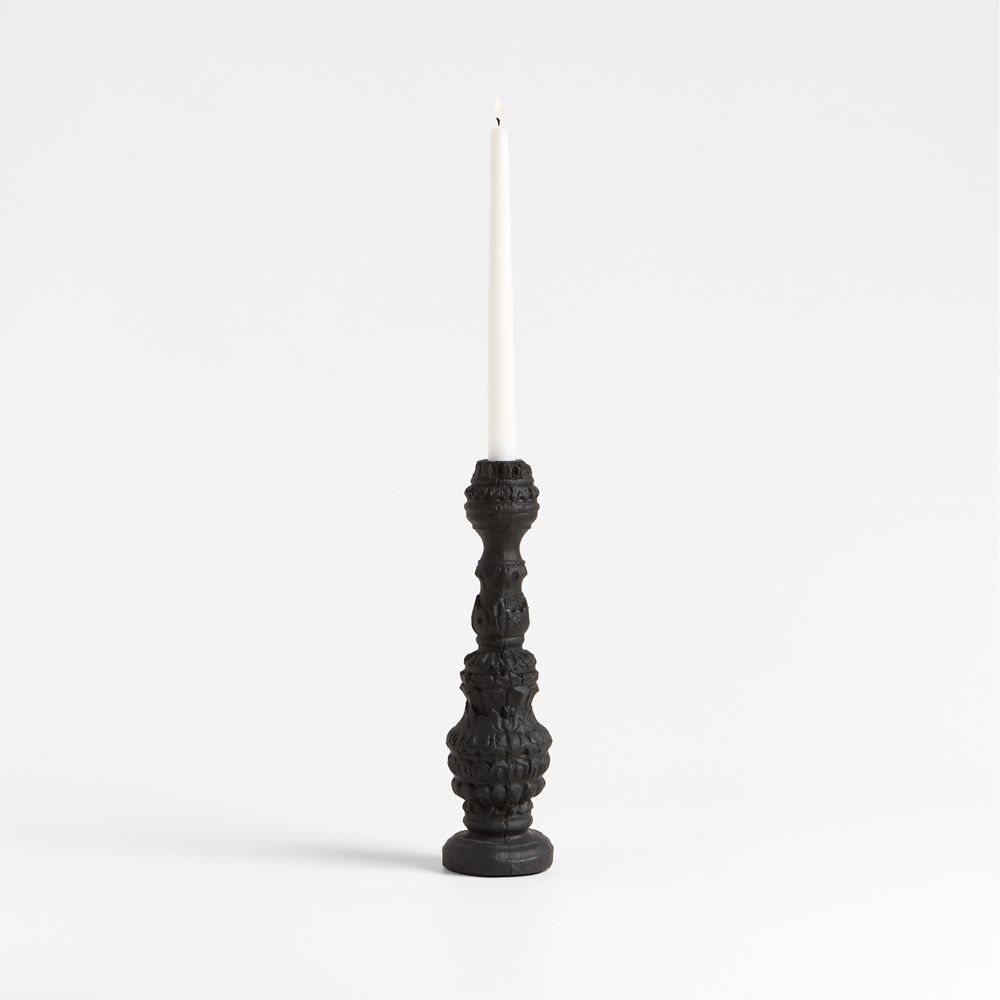 Finestra Black Taper Candle Holders