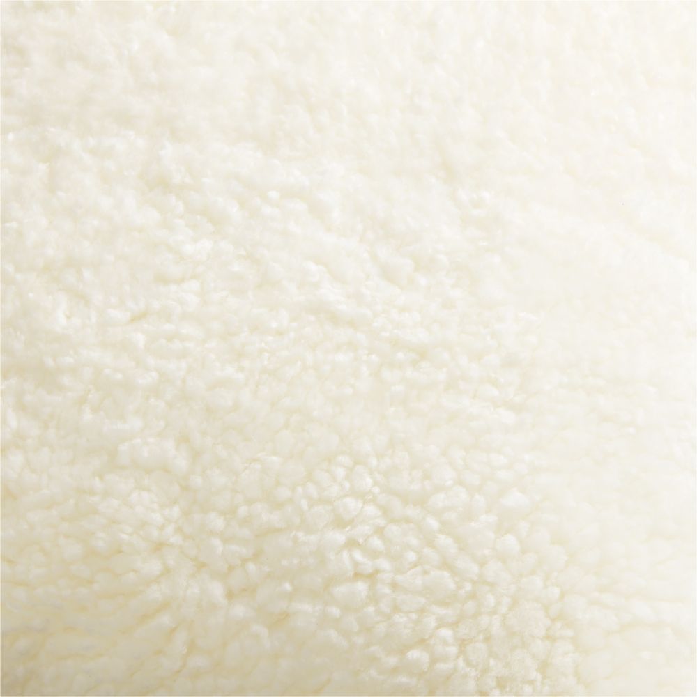 Malmo Shearling 22"x15" Ivory Throw Pillow- Image 2