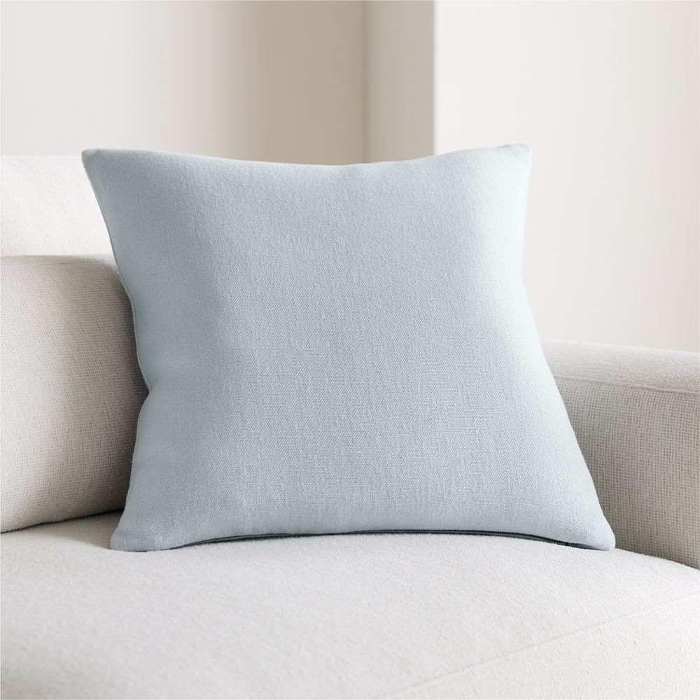 Relaxed Linen 20"x20" Pale Blue Layering Throw Pillow