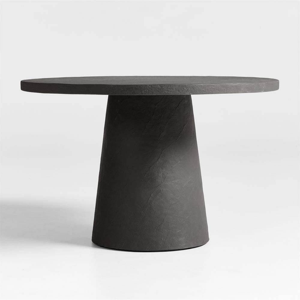 Willy Charcoal Round Pedestal Dining Table by Leanne Ford (32"-48")