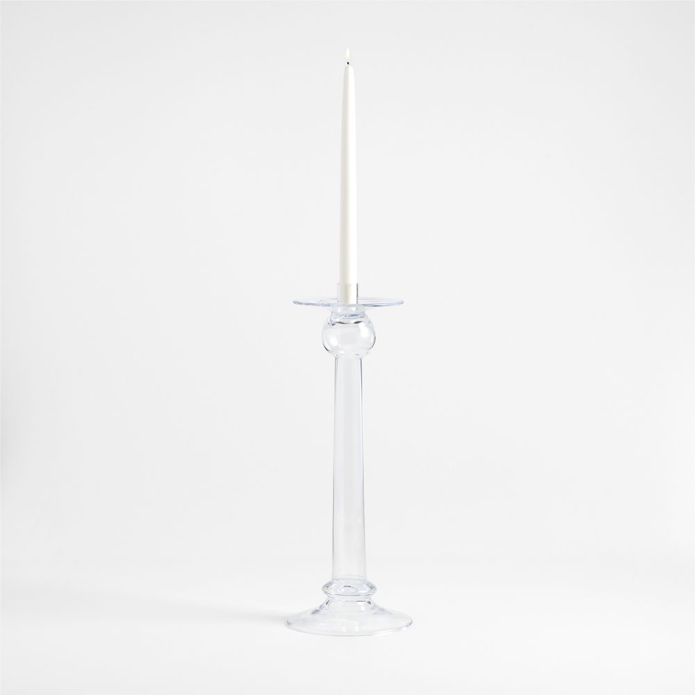 Ophelia Clear Glass Taper Holders