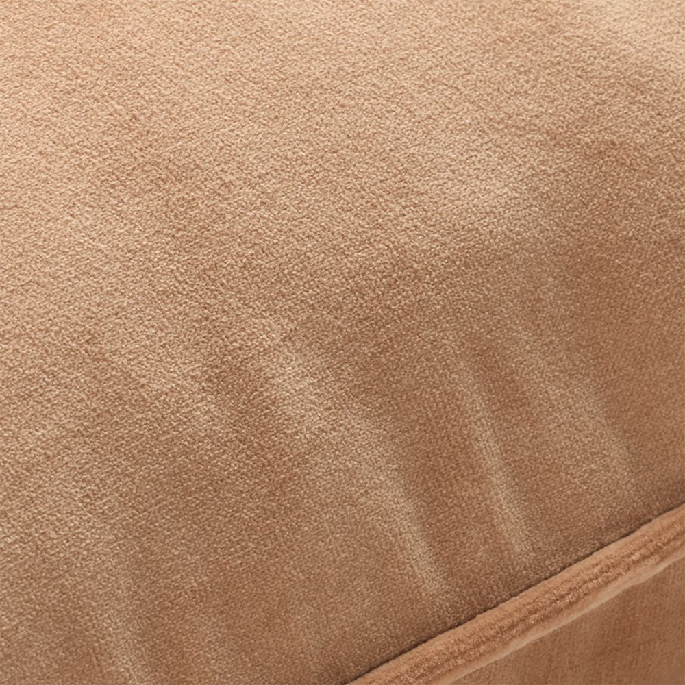 Soft Focus Organic Cotton Velvet 20"x20" Warm Rose Throw Pillow by Laura Harrier and Tiffany Howell- Image 2