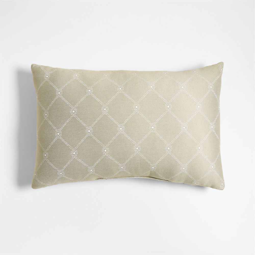 Sunbrella Sweeney 22"x15" Willow Green Outdoor Throw Pillow by Jake Arnold