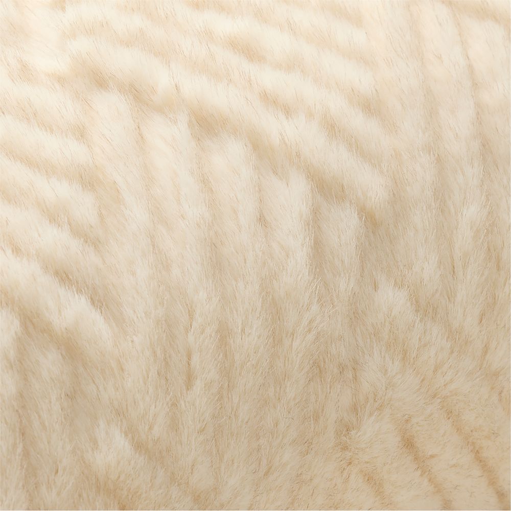 Alternative view of CiCi Faux Fur 23"x23" Creme Ivory Throw Pillow by Laura Harrier and Tiffany Howell
