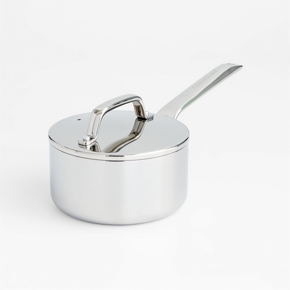 Crate & Barrel EvenCook Core 1.6 Qt. Stainless Steel Saucepan