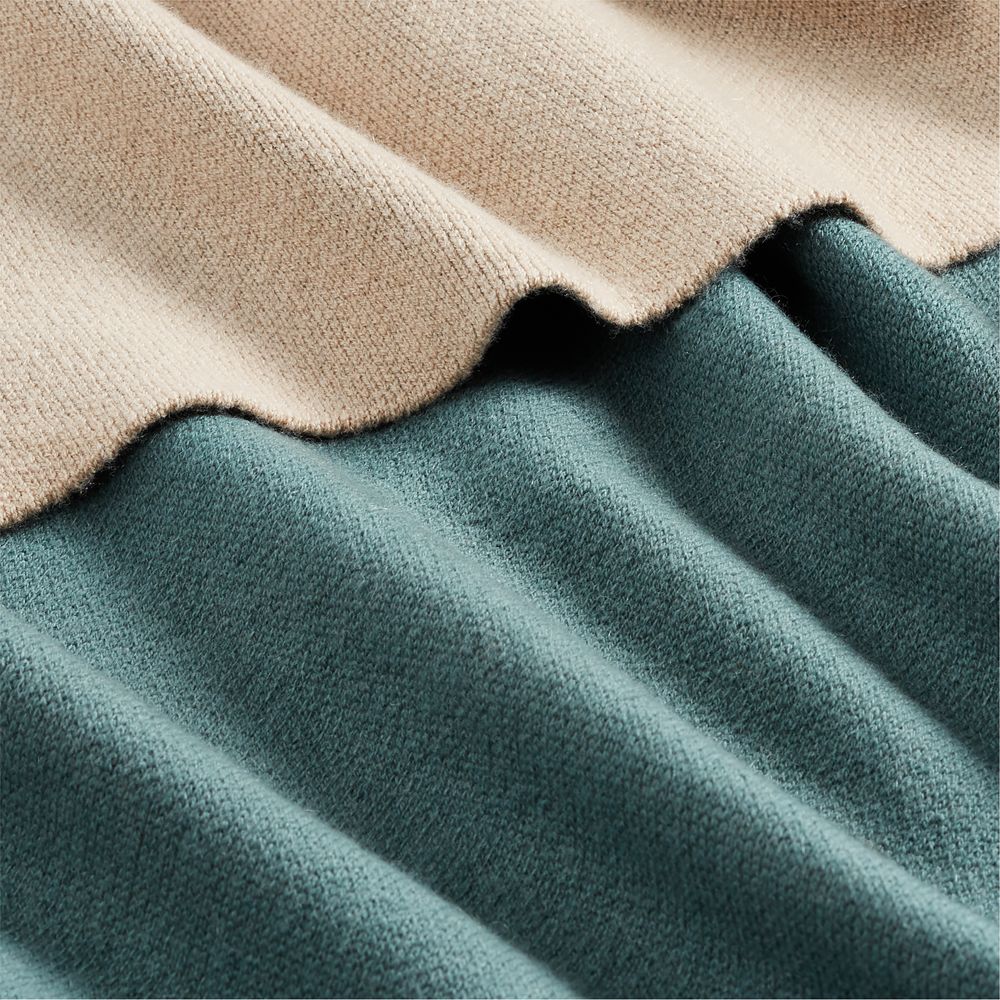 Alternative view of Bardot Pine Green 70"x55" Recycled Cashmere Throw Blanket