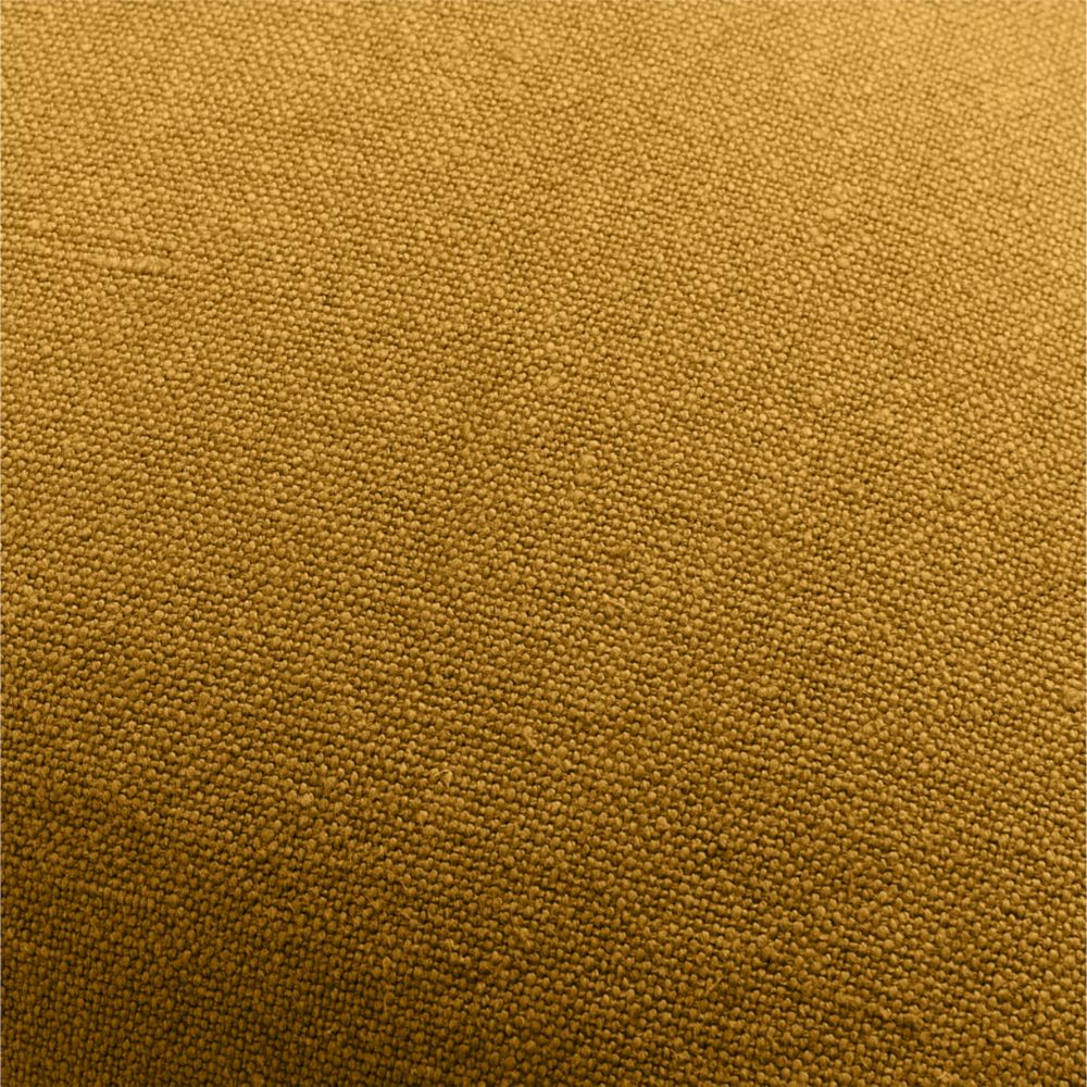Relaxed Linen 20"x20" Moroccan Ocher Layering Throw Pillow- Image 2
