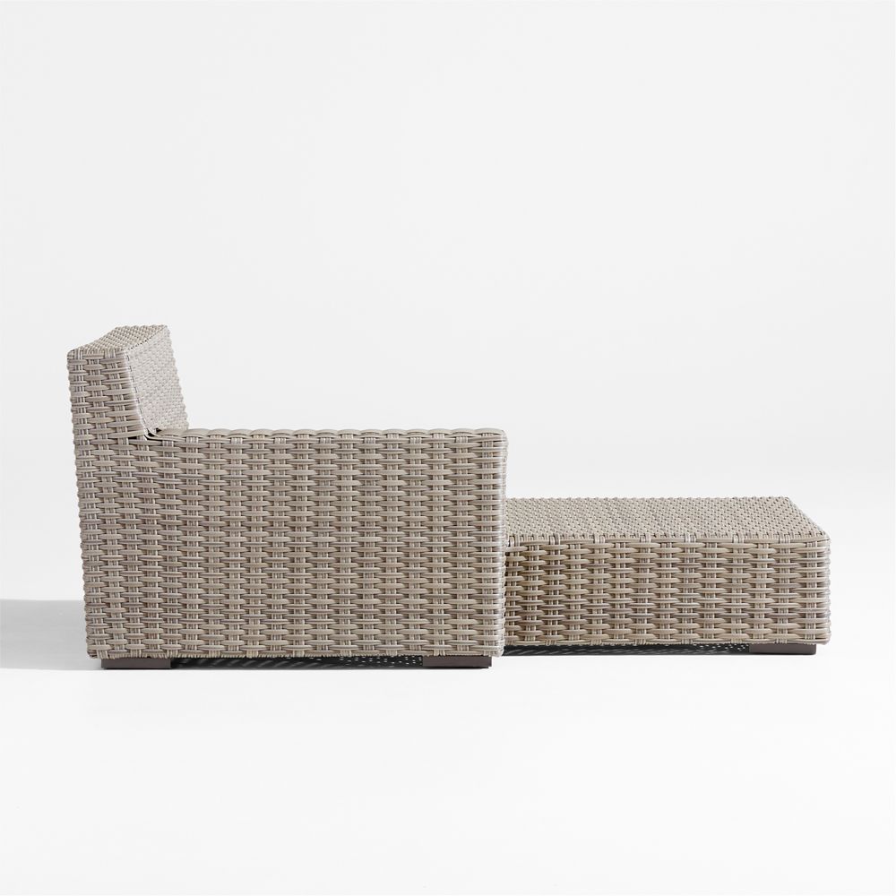 Abaco All-Weather Wicker Left-Arm Outdoor Chaise Lounge
