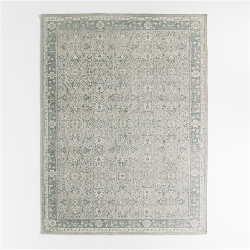 Geneva Performance Traditional Blue Handknotted Area Rug