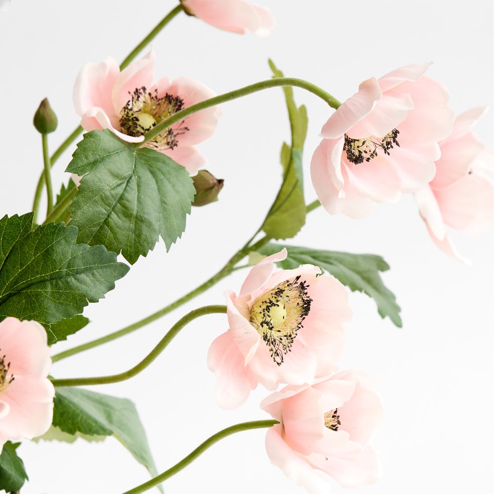 Alternative view of Faux Pink Japanese Anemone Spray 44"