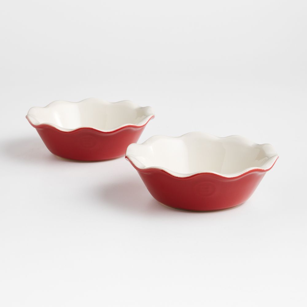 Emile Henry Modern Classics Rouge 5.5" Pie Dishes, Set Of 2