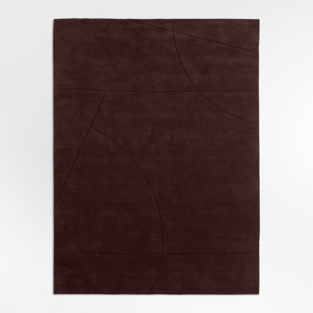 Modena Wool Handwoven Burgundy Area Rug